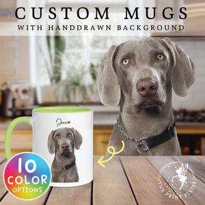 Pet Memorial Coffee Mug, Customized Pet Memorial, Dog Remembrance Gift Pitbull MG10008, 11oz Custom Mug Color Inside zdjęcie 1