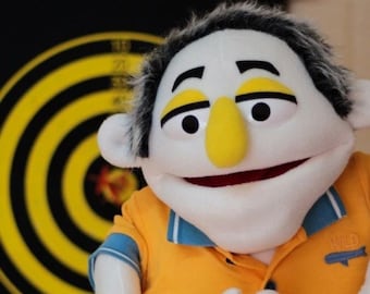 Custom Made Professional Hand Puppet Ventriloquist Puppet Dart Player Guy Puppet Half or Full Size Professional Rod-Arm Practice Hand Puppet