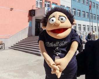 Custom Professional Hand Puppet Ventriloquist Puppet Everywhere Guy Puppet Half/Full Size Professional Rod-Arm Practice Muppet Puppet Show