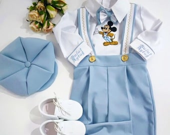 Custom Boys Disney Mickey Mouse 1st Birthday Suit Set Boys First Birthday Mickey Mouse Birthday Suit Mother Son Matching Birthday Outfit