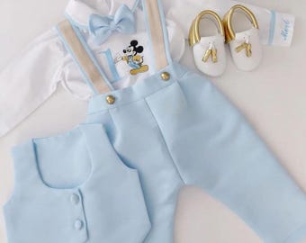 Personalized Boys 1st Birthday Disney Birthday Party Winnie Pooh Birthday Mickey Birthday Party Donald Duck Goofy Toddler Milestone Birthday