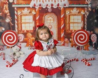 Produktbild von Weihnachtskleid Mädchen 128, Kleid Weihnachten Mädchen 2 Jahre Elegant