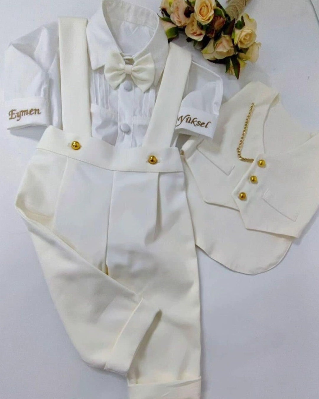 Two-Piece Baptism Suit w/ Tie