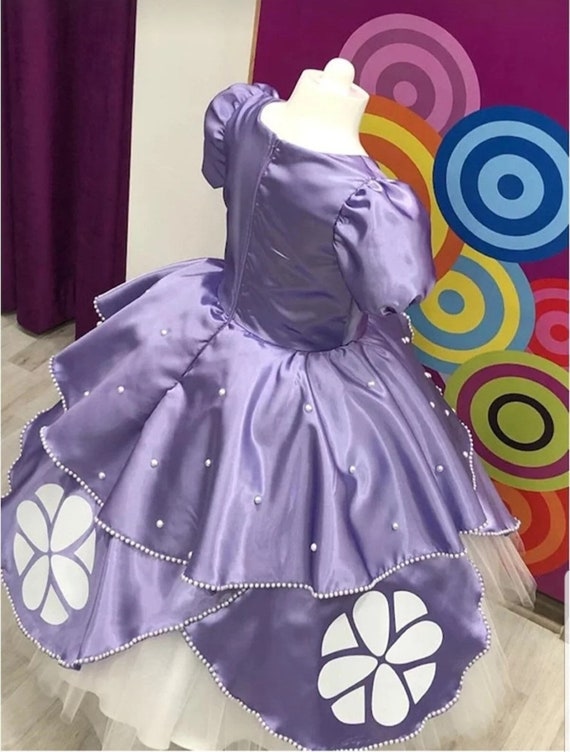 Vestido festa temático da princesa Sofia 8 anos - Babylooks