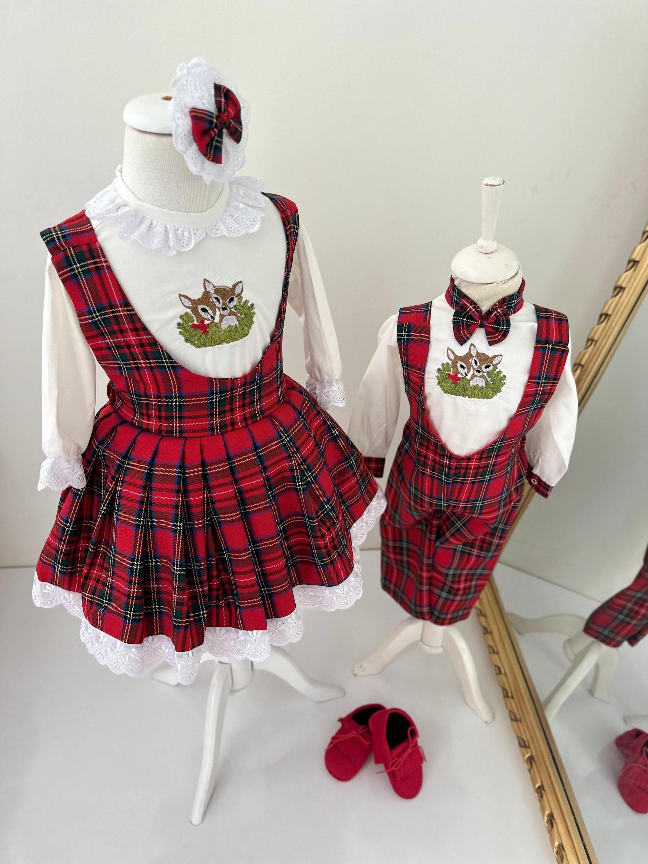 Brother Sister Matching Christmas Outfits UK