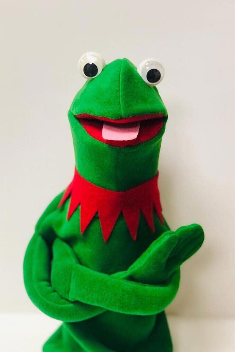 Handmade Green Kermit the Frog Sesame Street Kermit Hand Etsy