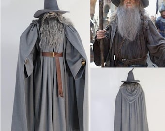 Gandalf de Grijze Kostuum Tovenaarsmantel Hoed Riem Cosplay Star Wars Anakin Skywalker Kostuum Gandalf Halloween Outfit Hermione Harry Potter