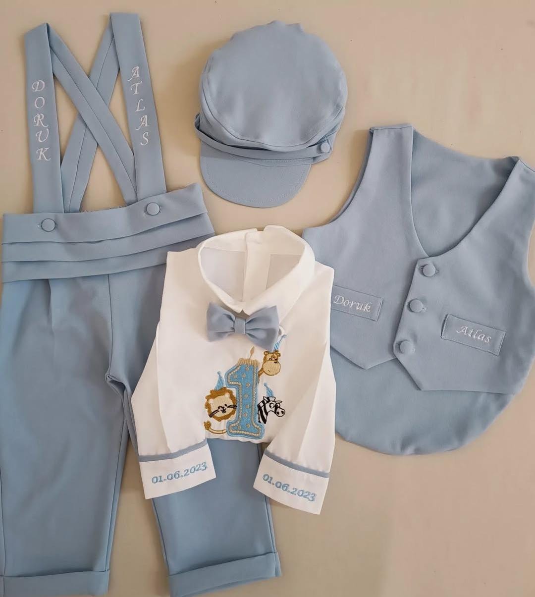 Jungle Baby Boy Sage Green 2-piece Set