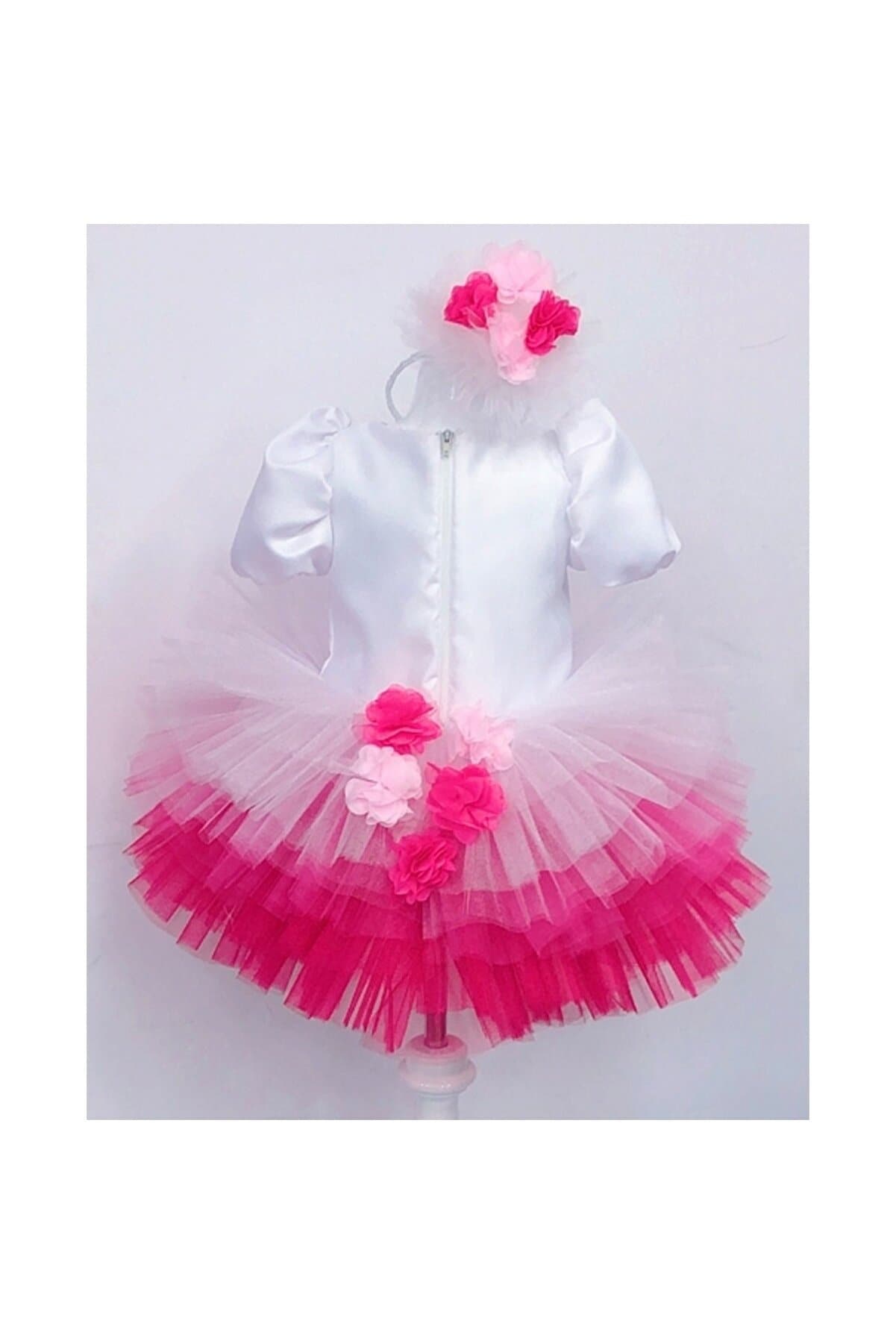 Girls Hello Kitty Birthday Tutu Dress - Handmade Costume, Includes Hair Piece (1T-10)
