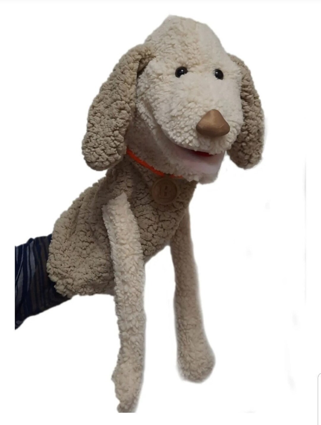 Handmade Adult Size Plush Dog Hand Puppet Toy High Quality Puppet Christmas Toy for Kids or