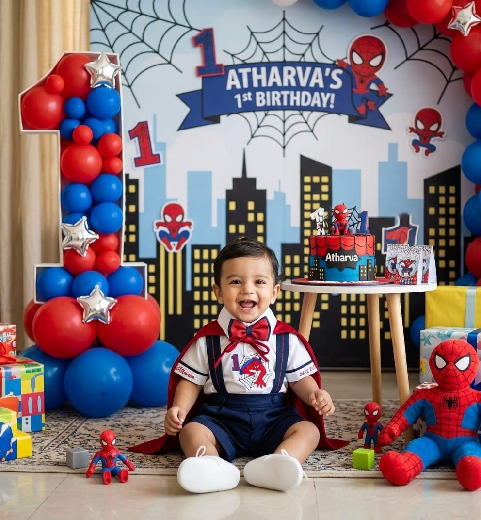 Personalized Baby Boy Clothing Toddler Spider-man Birthday Toddler Milestones Birthday Cosplay Spider-man Costume Superhero Cosplay Costume