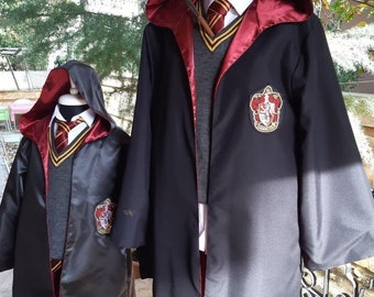 Boys Harry Potter Costume Outfit Birthday Party Harry Potter Halloween Outfit Potter Hogwarts School Uniform Wizard Cape Wand  4- 14 Years