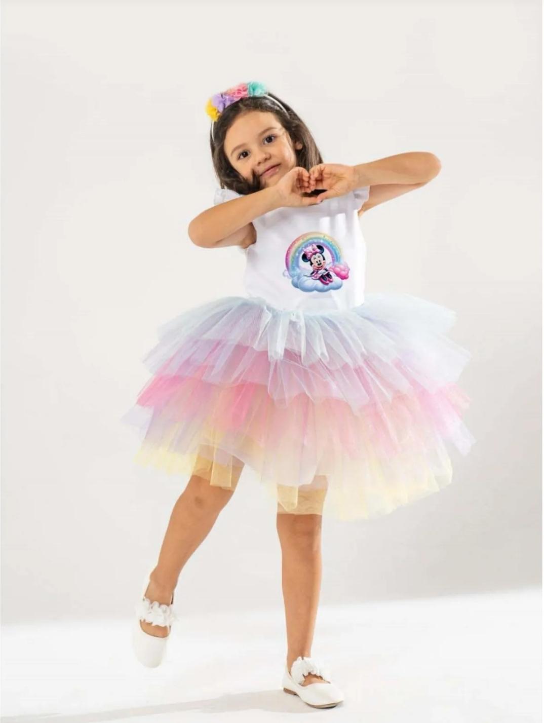 Mädchen Verkleidung Aitsite Minnie Maus Kostüm Mädchen - Leuchtendes LED  Tutu Disney Kostüm Kürbis Kostüm Damen, image size:1074x1427