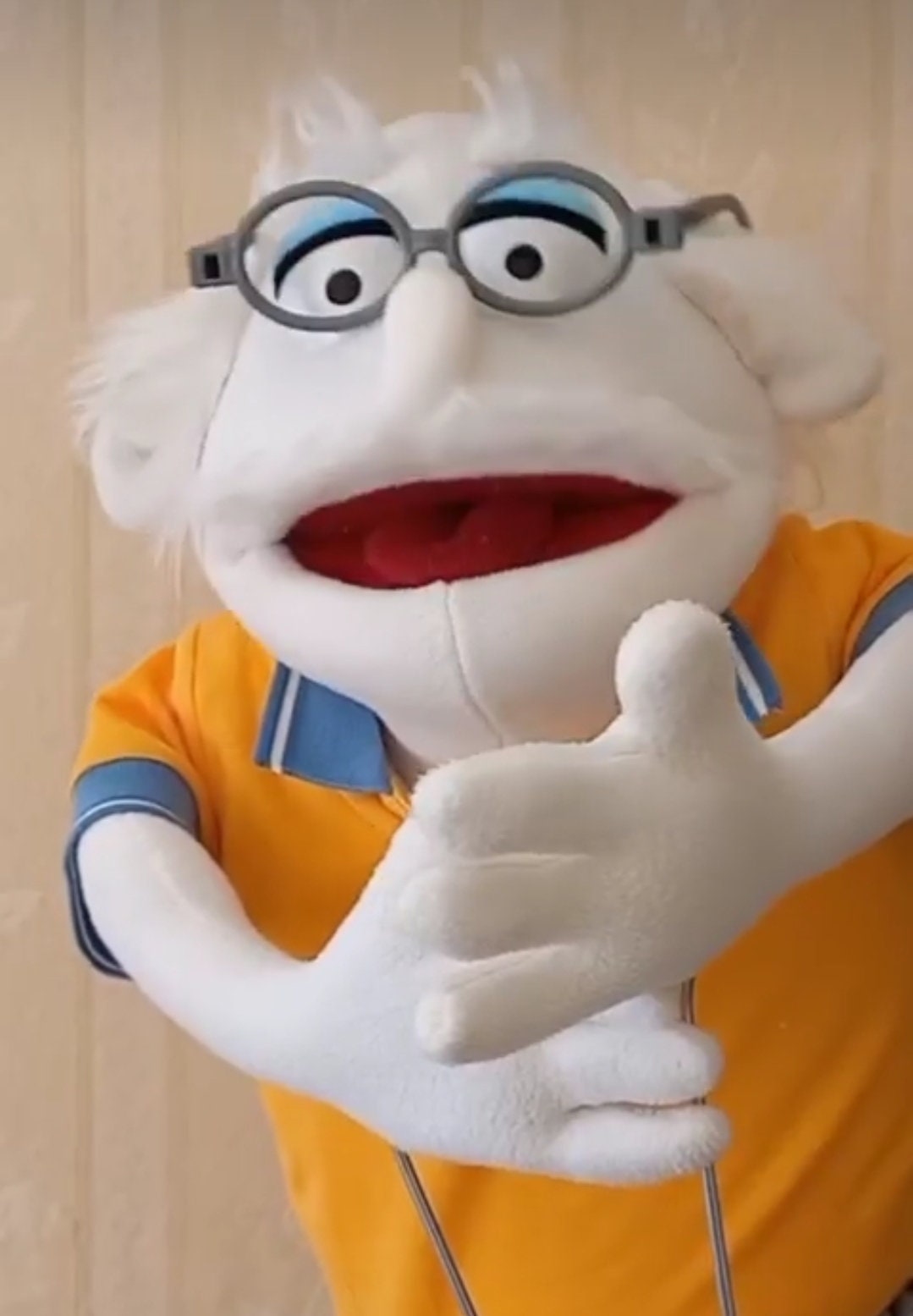 Wise Grandpa Custom Professional Hand Puppet Ventriloquist Puppet ...