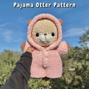 Pajama Otter Crochet Pattern | Otter + Pajama