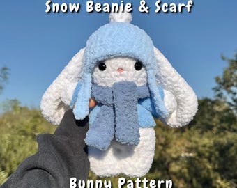 Snow Beanie & Scarf Bunny Crochet Pattern