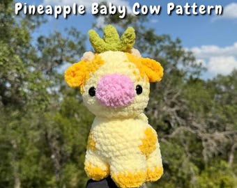 Pineapple Baby Cow Crochet Pattern