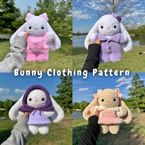 10 in 1 Bunny Clothing Crochet Pattern | Bunny + Clothing