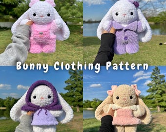 10 in 1 Bunny Clothing Crochet Pattern | Bunny + Clothing