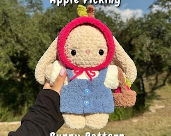 Apple Picking Bunny Crochet Pattern