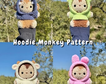 4 in 1 Hoodie Baby Monkey Crochet Pattern