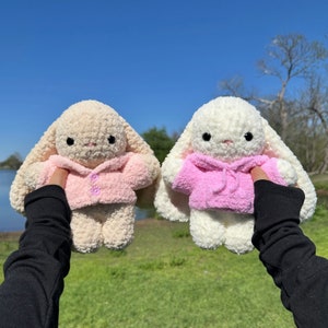 2 in 1 Hoodie Bunnies Crochet Pattern image 2