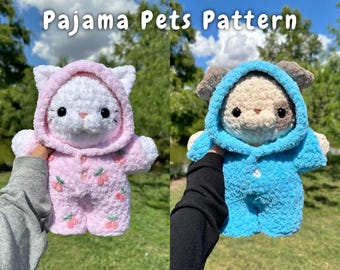 Pajama Pets Crochet Pattern | Kitty & Puppy + Pajama