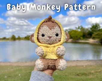 Hoodie Baby Monkey Crochet Pattern