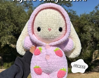 Jumbo Pajama Bunny Crochet Pattern | Bunny + Pajama