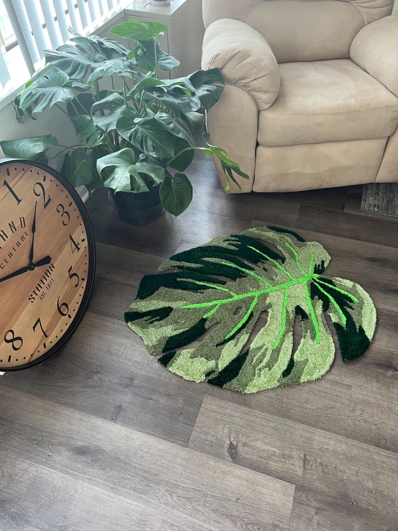 Monstera Rug - Etsy