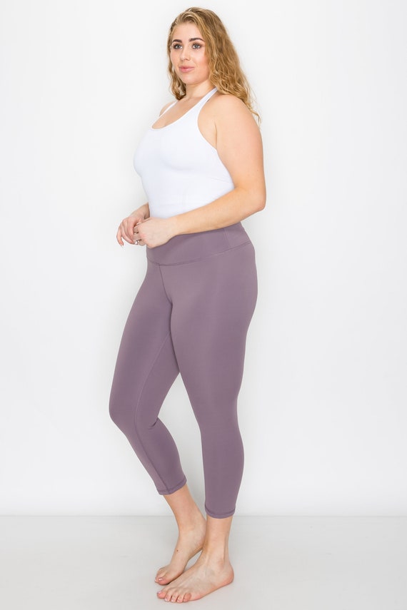 High Waist Plus Size Capri Pants W/ Inner Pocket C7501PX 