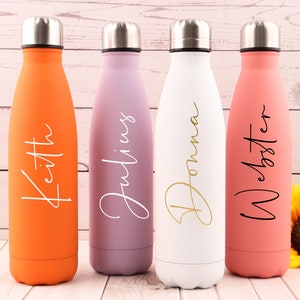 Botella de agua personalizada, botella personalizada, regalo personalizado de botella personalizada, regalo de dama de honor de vaso personalizado, propuesta de dama de honor imagen 1