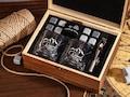 Personalized Whiskey Glass Set with Wooden Box,Groomsmen Gifts,Engraving Glass Cup,Best Man Gift, Groomsman Proposal,Gifts for Dad