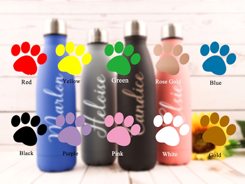 Botella de agua personalizada, botella personalizada, regalo personalizado de botella personalizada, regalo de dama de honor de vaso personalizado, propuesta de dama de honor imagen 8