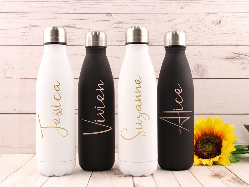 Botella de agua personalizada, botella personalizada, regalo personalizado de botella personalizada, regalo de dama de honor de vaso personalizado, propuesta de dama de honor imagen 7