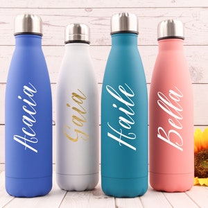 Botella de agua personalizada, botella personalizada, regalo personalizado de botella personalizada, regalo de dama de honor de vaso personalizado, propuesta de dama de honor imagen 5