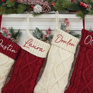 Meias de Natal para família 2024, meias de Natal personalizadas, meias de Natal bordadas, meias de férias, enfeite de meia com monograma