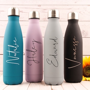 Botella de agua personalizada, botella personalizada, regalo personalizado de botella personalizada, regalo de dama de honor de vaso personalizado, propuesta de dama de honor imagen 9