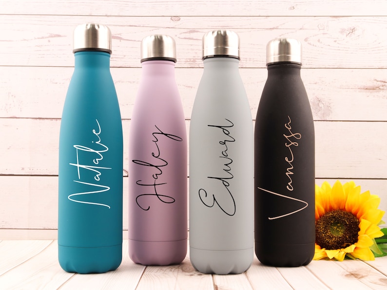 Botella de agua personalizada, botella personalizada, regalo personalizado de botella personalizada, regalo de dama de honor de vaso personalizado, propuesta de dama de honor imagen 9