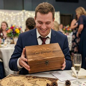 Personalized Whiskey Glass Set with Wooden Box,Groomsmen Gifts,Engraving Glass Cup,Best Man Gift, Groomsman Proposal,Gifts for Dad image 6