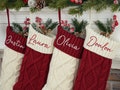 2024 Family Christmas Stockings, Personalized Christmas Stocking, Red Xmas Stockings, Custom Stocking with Name, Monogram Stocking Decor