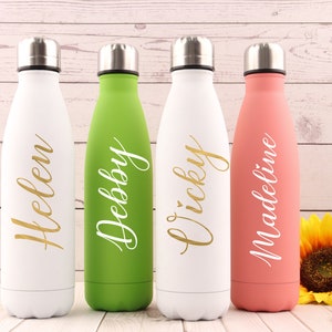 Botella de agua personalizada, botella personalizada, regalo personalizado de botella personalizada, regalo de dama de honor de vaso personalizado, propuesta de dama de honor imagen 2