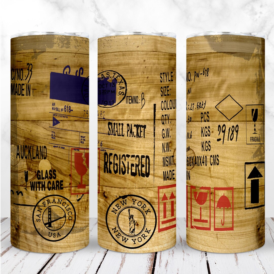 Cargo Box Tumbler Wrap Mailman PNG 20oz Skinny Tumbler Cargo Box ...