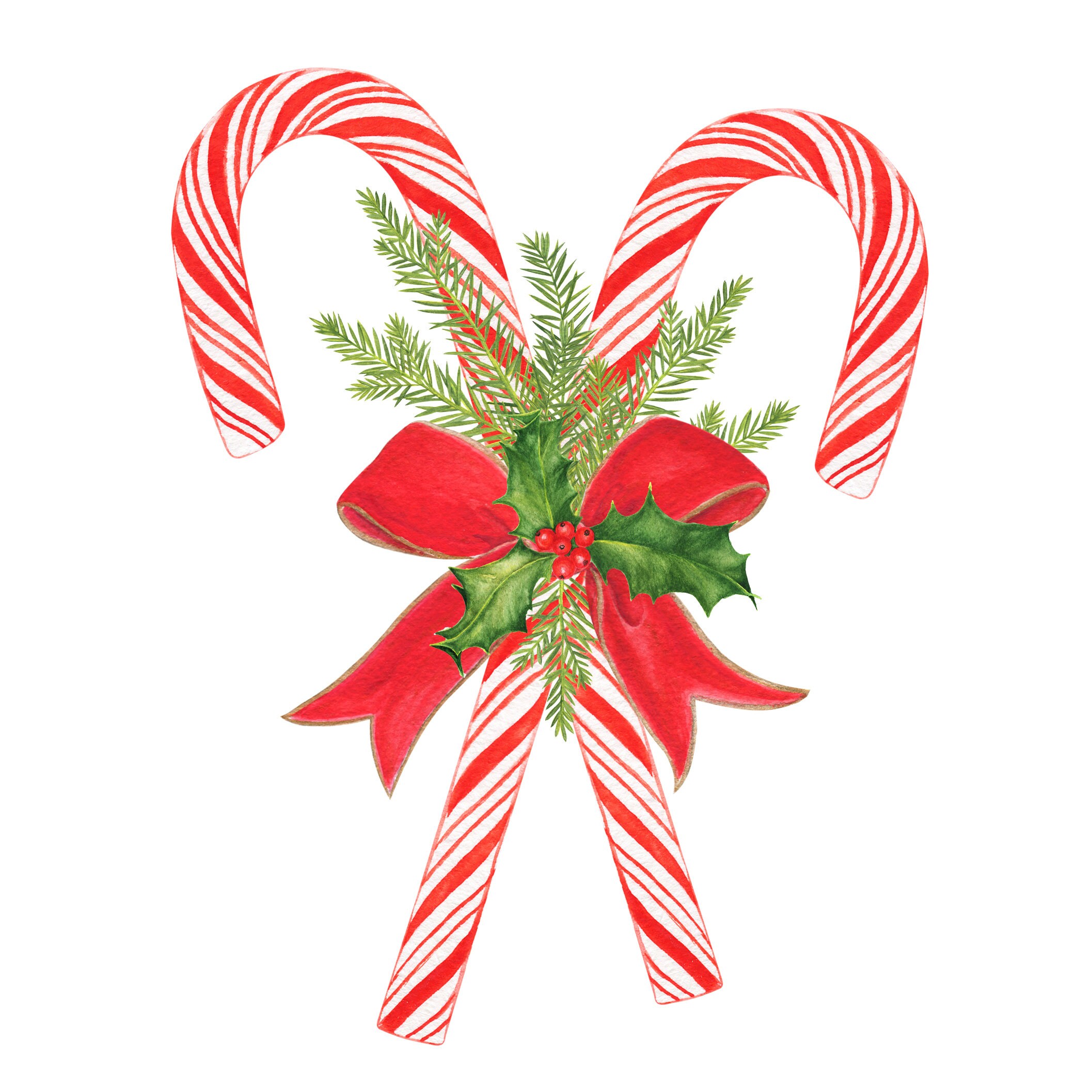 Candy Cane Christmas, Candy Clipart PNG, Candy Cane With Bow, Christmas ...