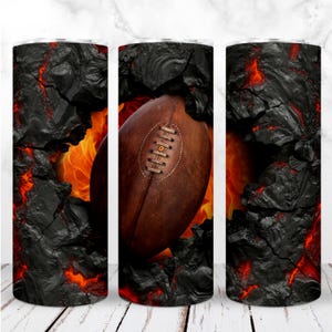 3D Football Tumbler Wrap PNG 20 Unze Skinny Tumbler American Football Super Bowl Sport Sublimation Nahtloses digitales Design, sofortiger Download