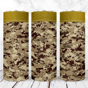 Camo Marine Tumbler Wrap PNG 20oz mager Tumbler militaire soldaat moderne leger camouflage sublimatie naadloze digitaal ontwerp InstantDownload