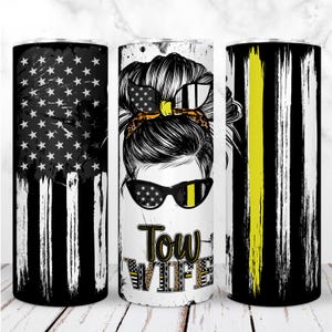 Trekken vrouw Tumbler Wrap PNG 20oz moeder knot haar mager Tumbler USA vlag dunne lijn gele sublimatie naadloos ontwerp digitale Instant Download