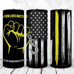 Tow Lives Matter Tumbler Wrap PNG 20oz Tow Operator Skinny Tumbler Amerikaanse vlag sublimatie ontwerp rechte digitale Instant Download