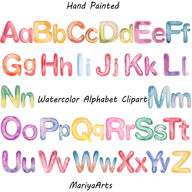 Free Colorful Letters - Etsy