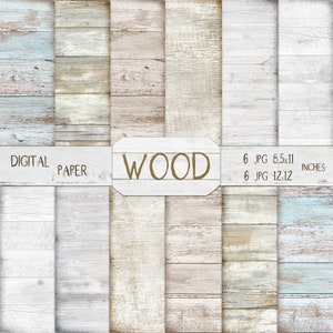 Witte houten achtergrond Digitale papieren Witte houten textuur Papier Digitale achtergrond Licht hout Rustiek hout Verontruste houten texturen
